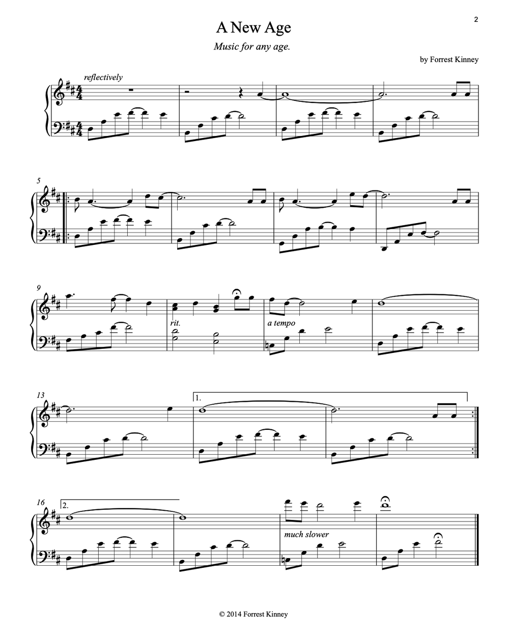 Forrest Kinney - Piano PDF - Birthday Variations, Complete Set of 88